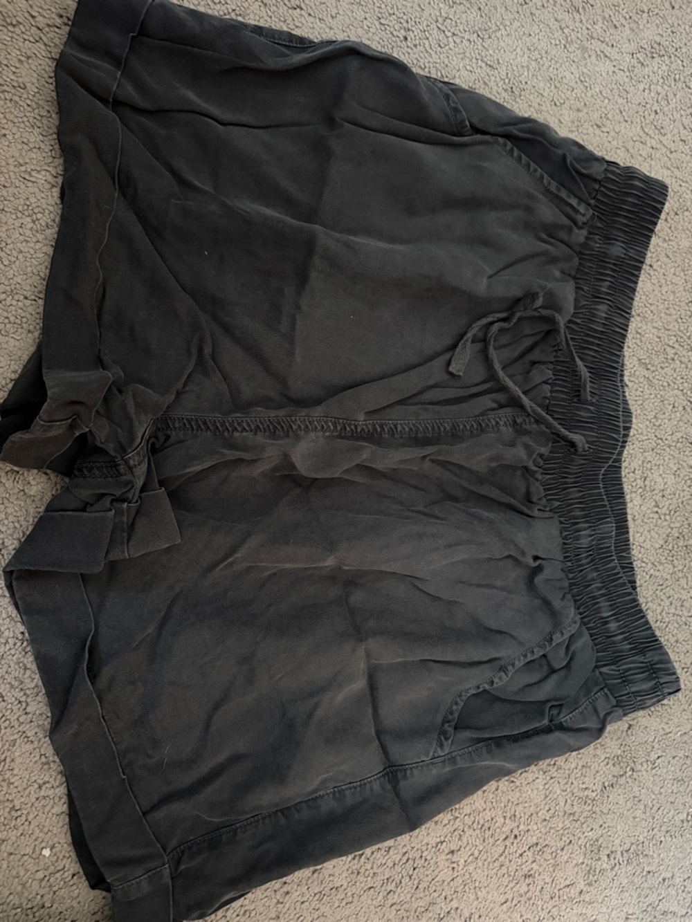 Dark Grey Women's Drawstring Relaxed Shorts